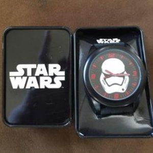 Star Wars Episode VII TFA Stormtrooper Black Silicone Watch  READ Battery DEAD